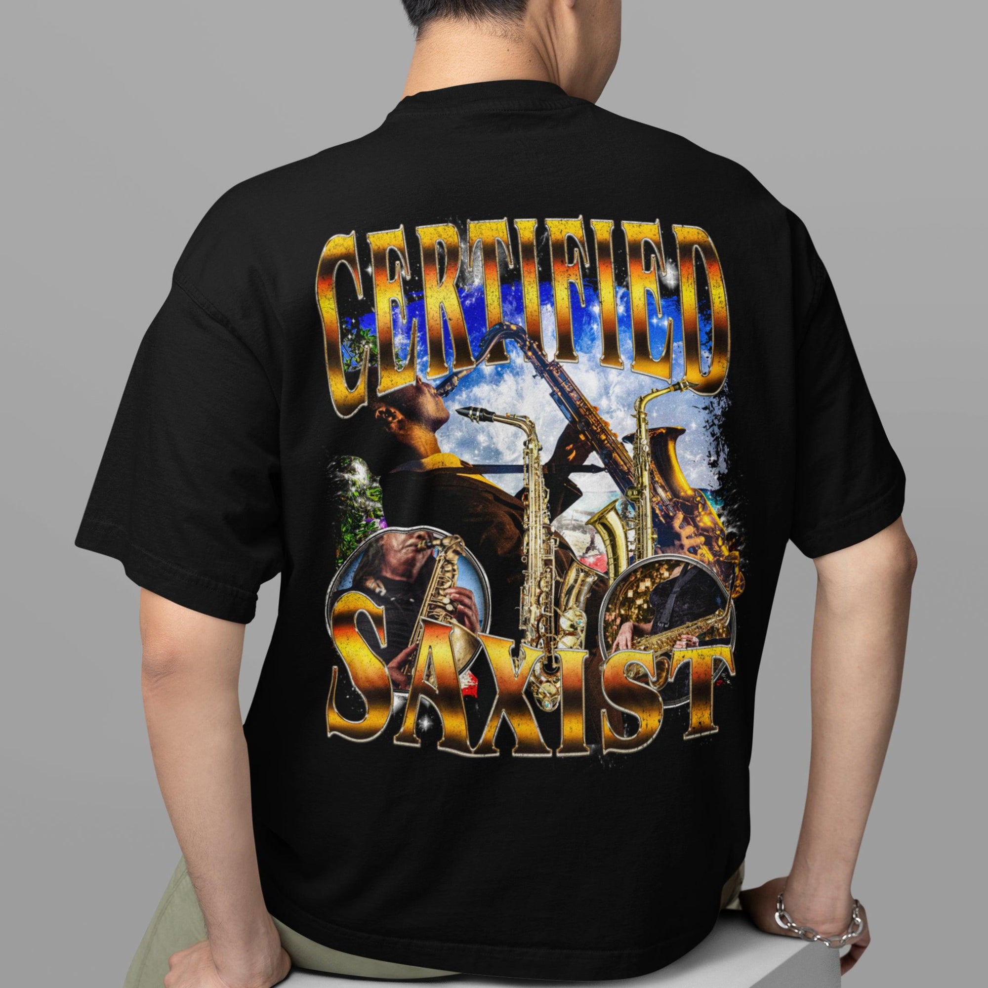 Certified Saxist T-Shirt (backprint) - Orbital Clothing
