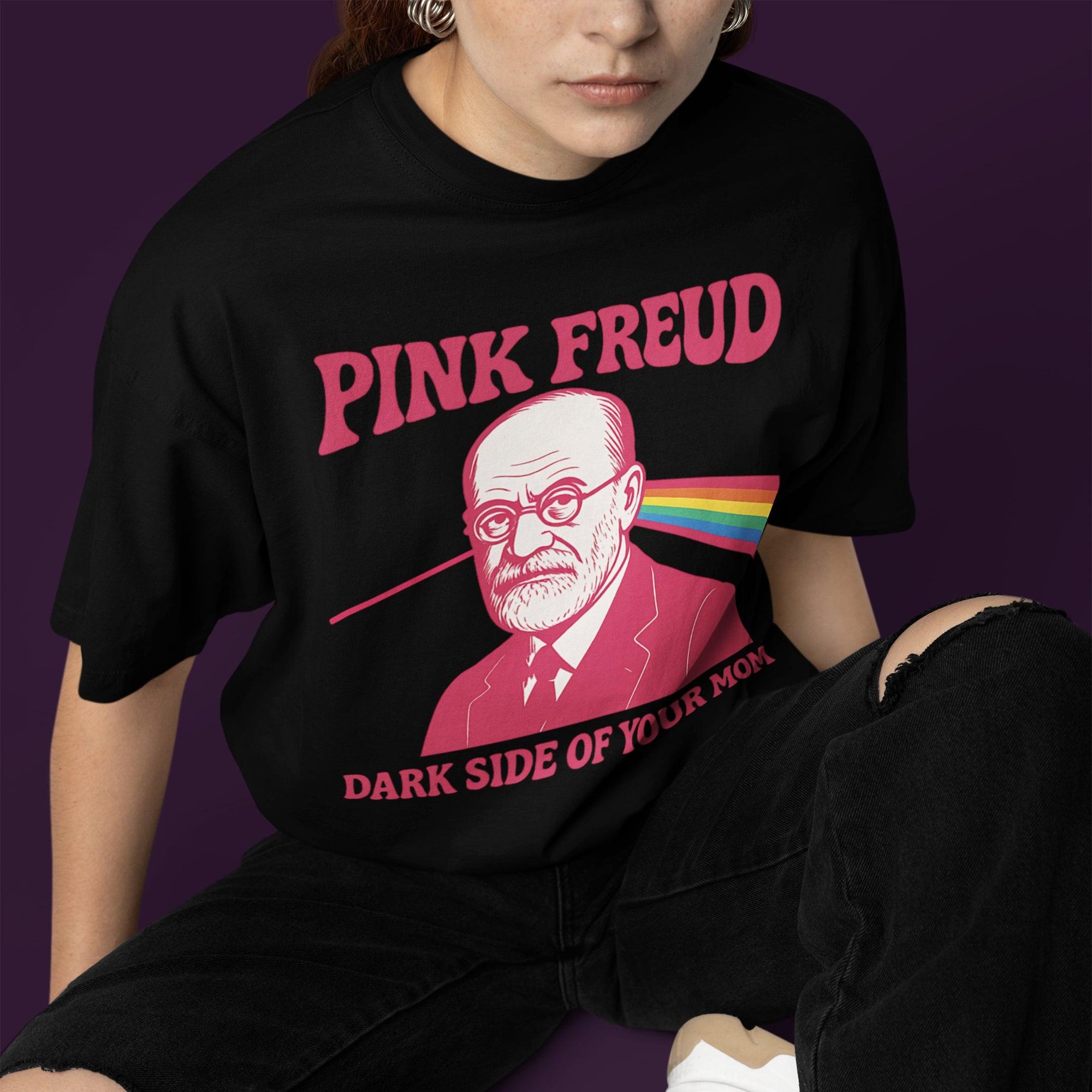 Pink Freud Dark Side of your Mom T-Shirt - Orbital Clothing
