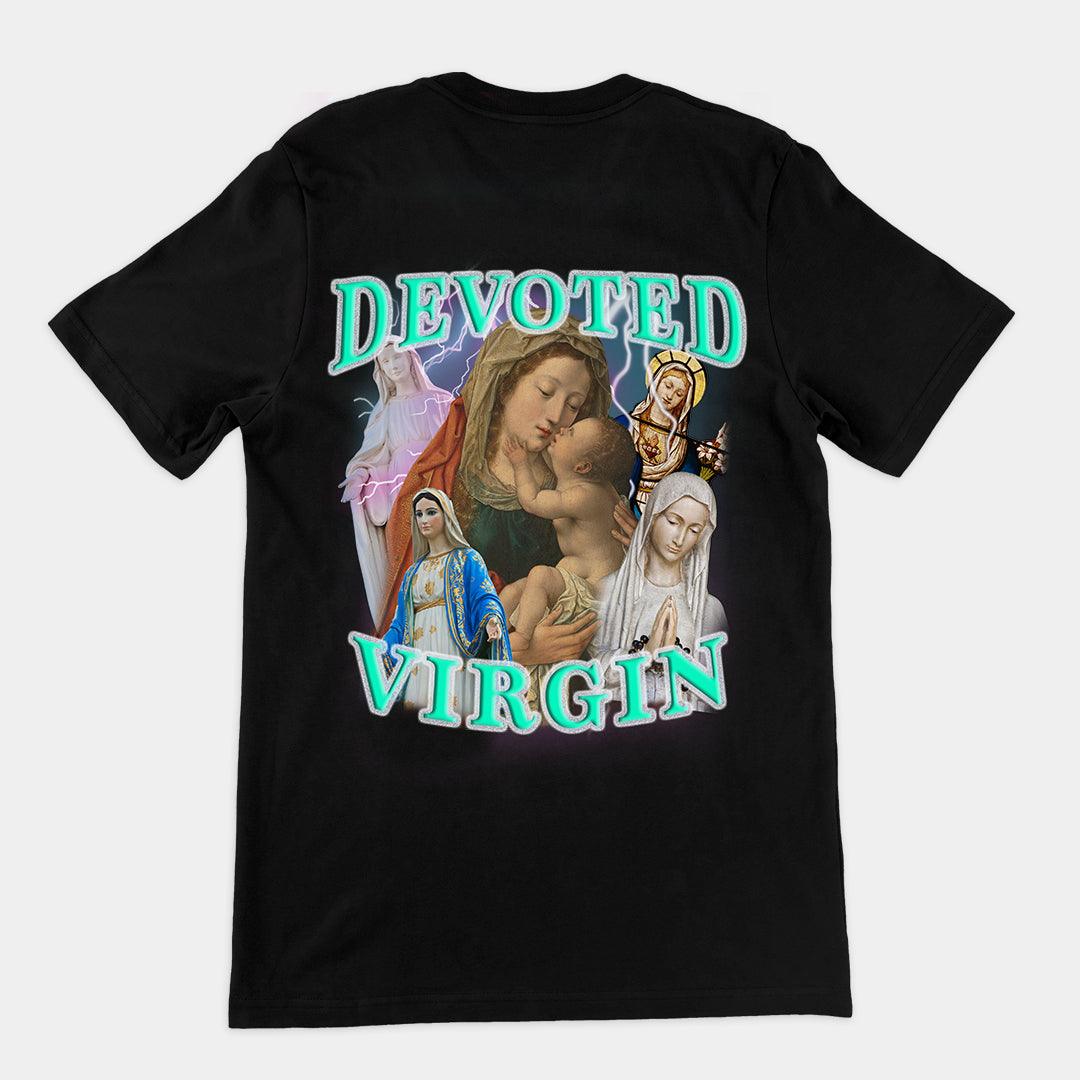 Devoted Virgin t-shirt (backprint) - Orbital Clothing