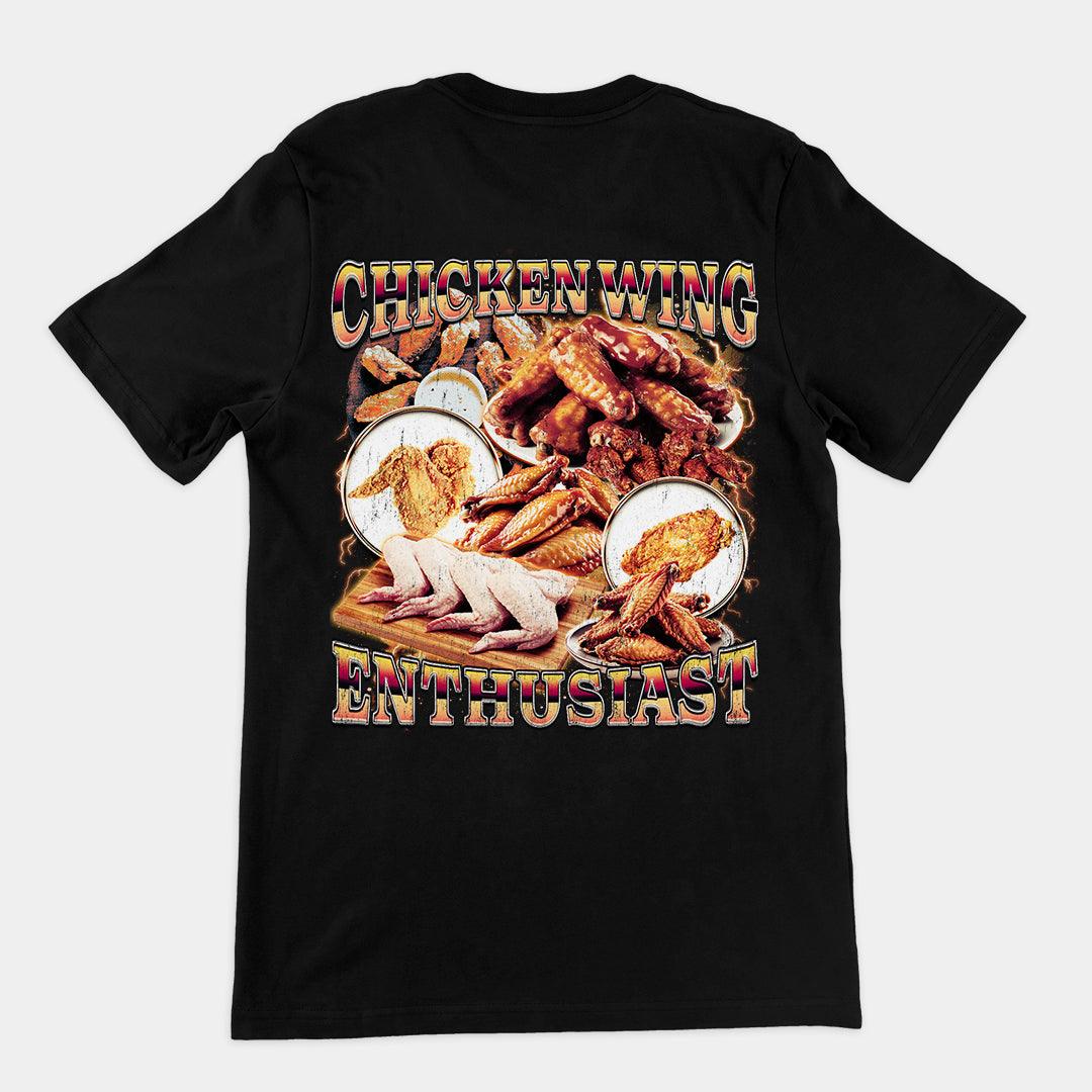 Chicken Wing Enthusiast t-shirt (backprint) - Orbital Clothing