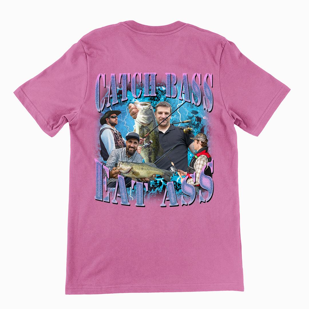 Catch Bass Eat Ass t-shirt (backprint) - Orbital Clothing