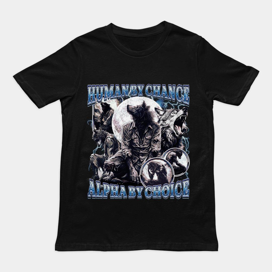 Human by Chance Alpha by Choice t-shirt - Orbital Clothing