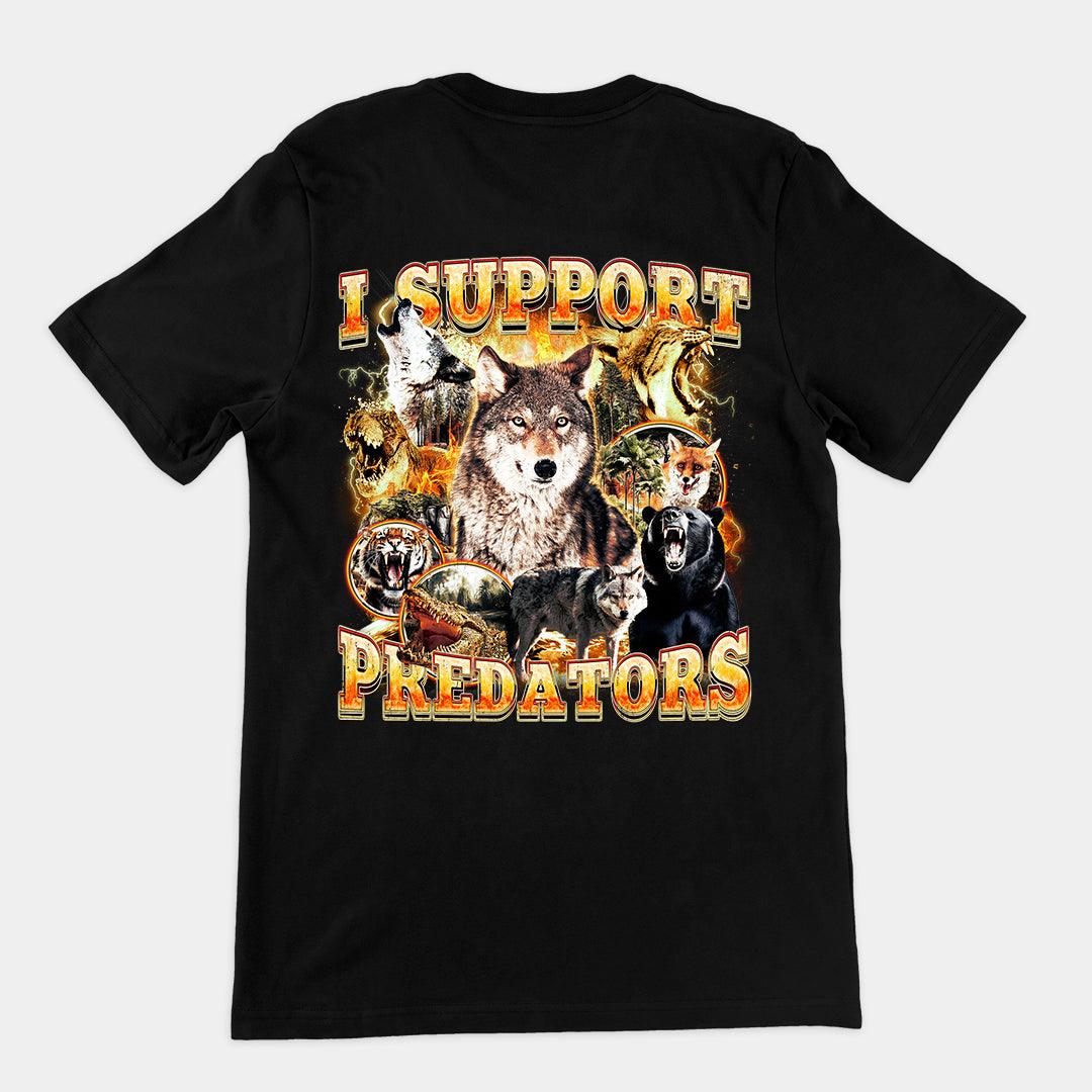 I Support Predators t-shirt (backprint) - Orbital Clothing