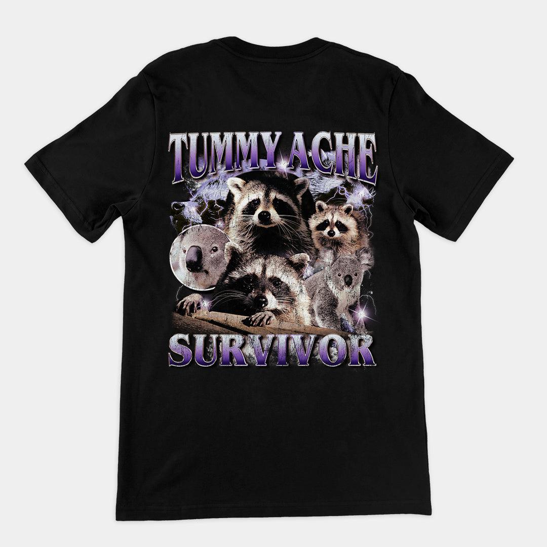 Tummy Ache Survivor t-shirt (backprint) - Orbital Clothing