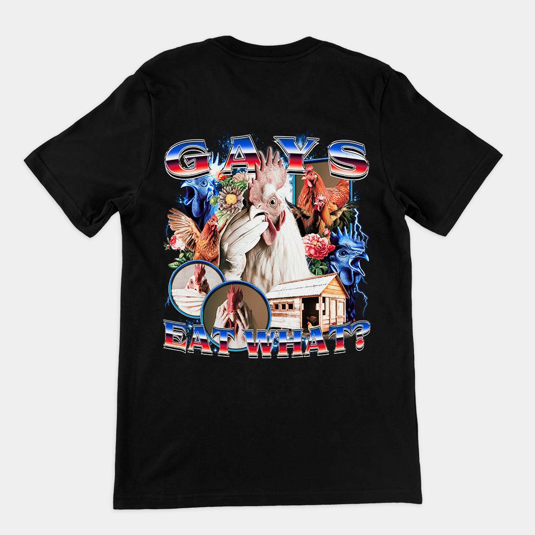 Gays Eat What t-shirt (backprint) - Orbital Clothing