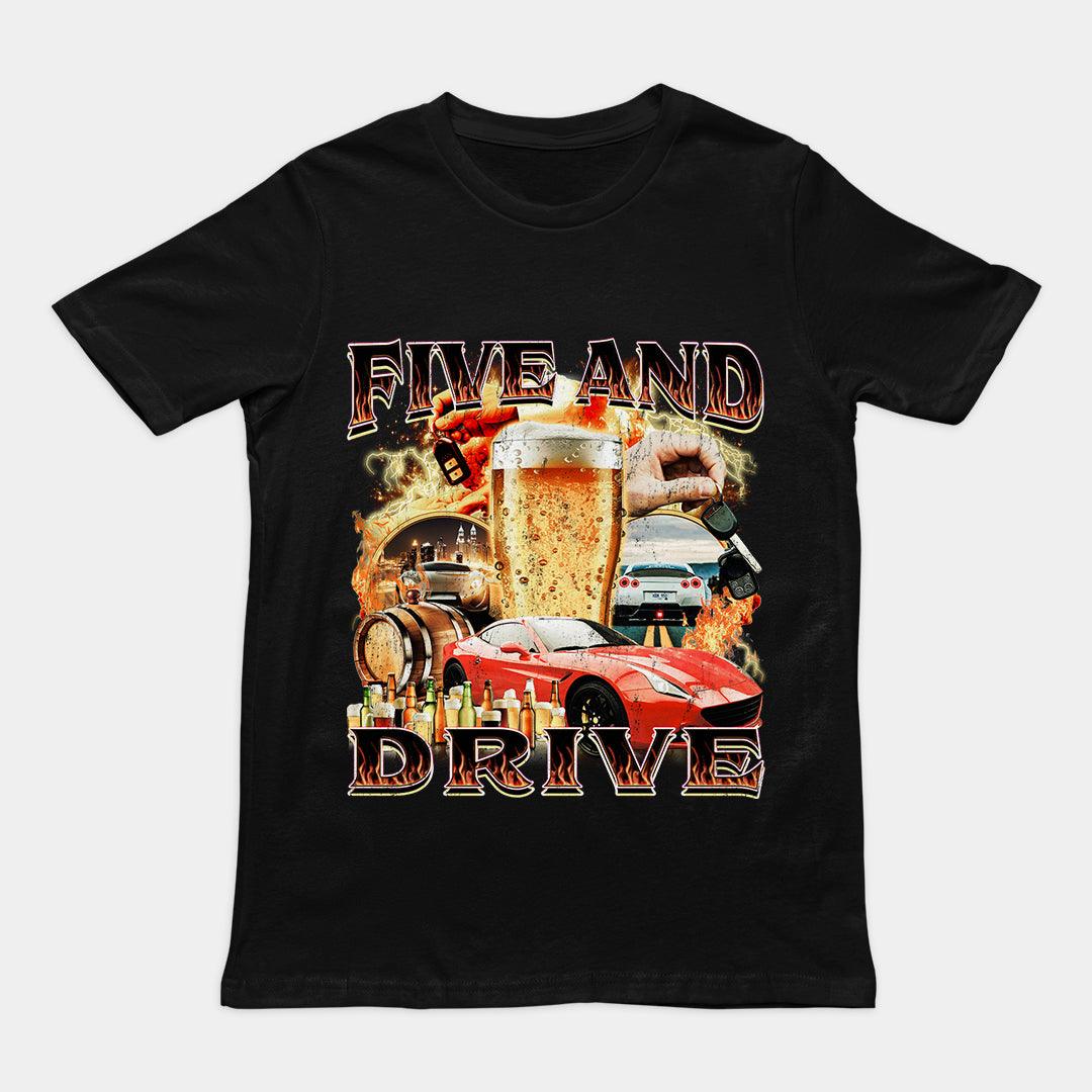 Five and Drive t-shirt - Orbital Clothing