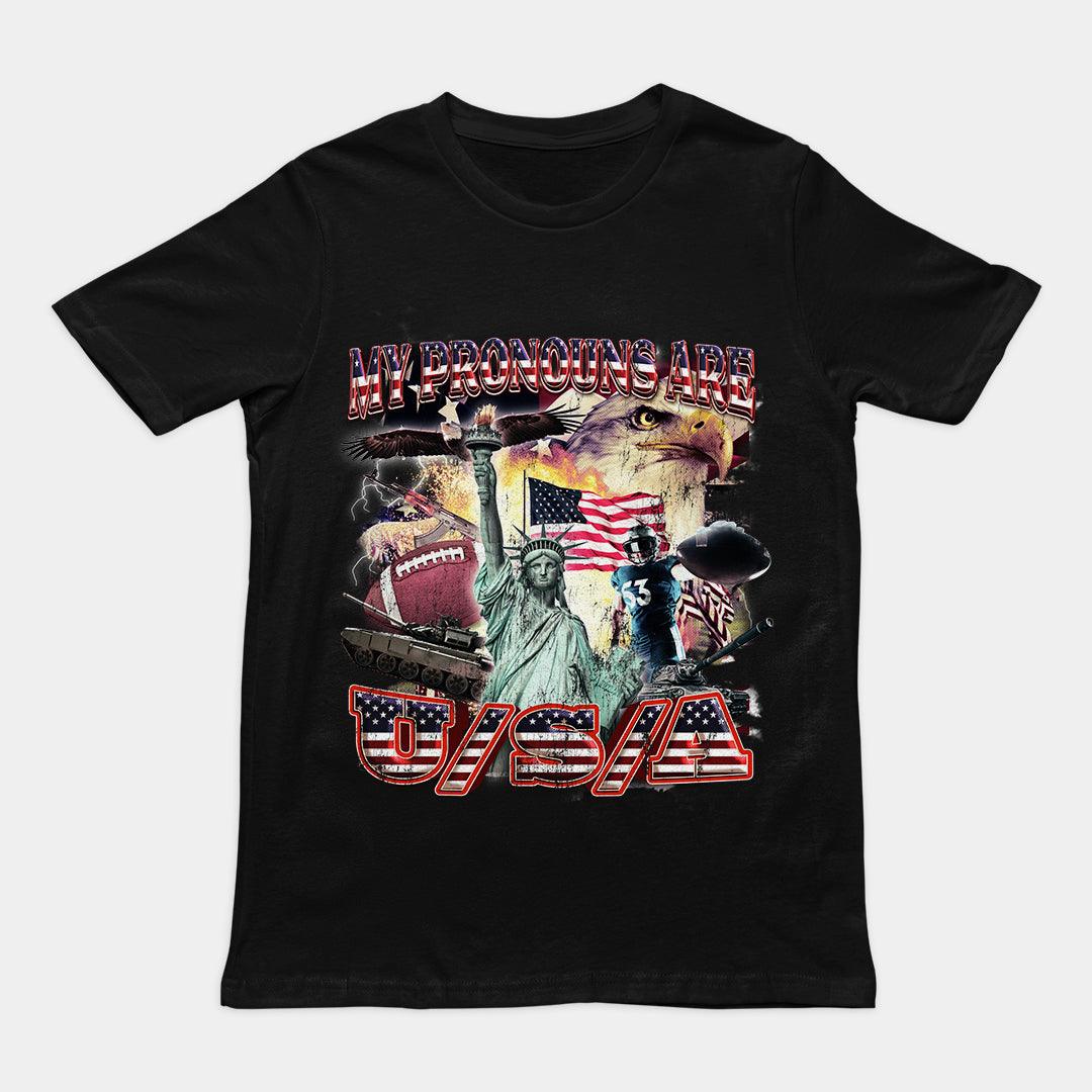 My Pronouns are USA t-shirt - Orbital Clothing