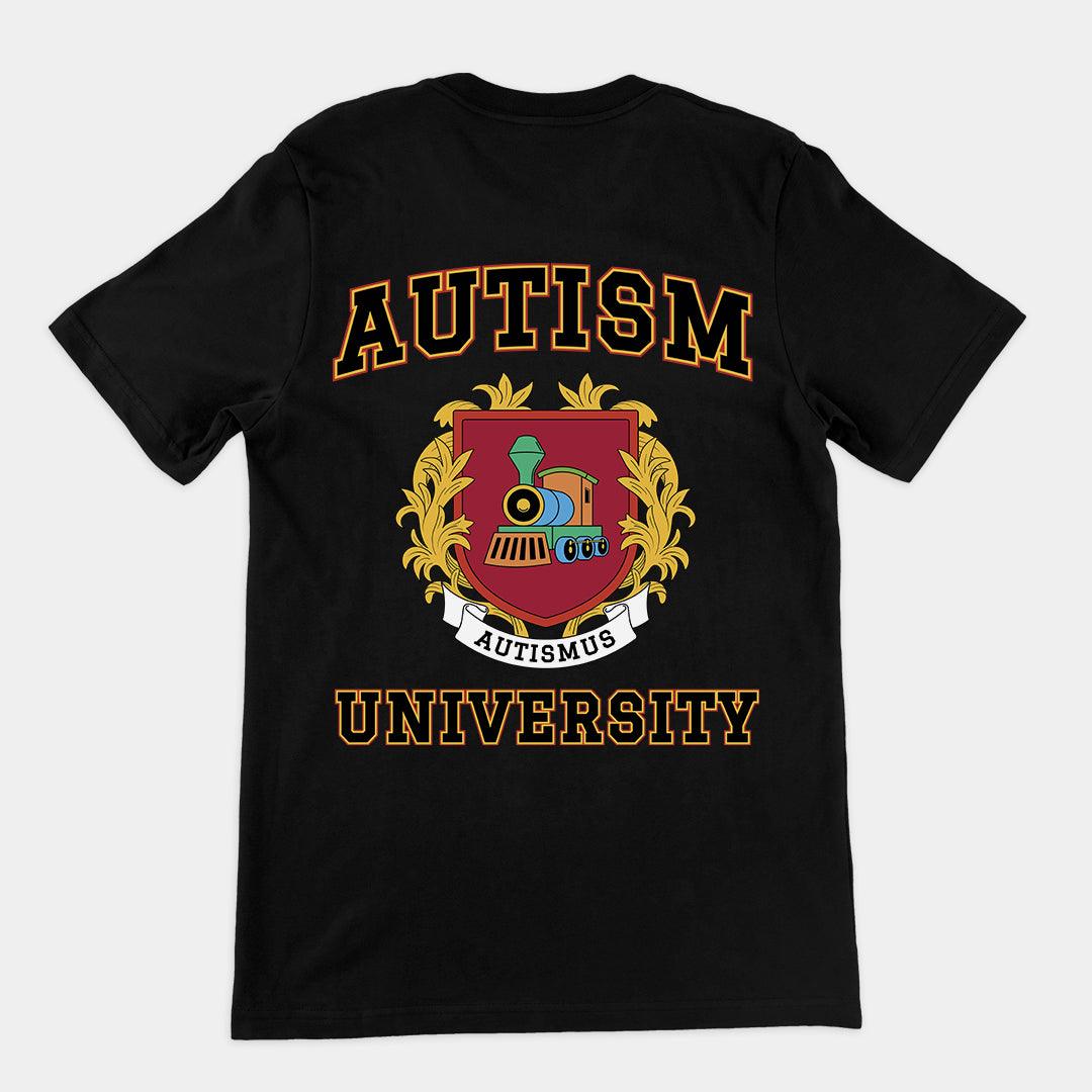 Autism University t-shirt (backprint) - Orbital Clothing