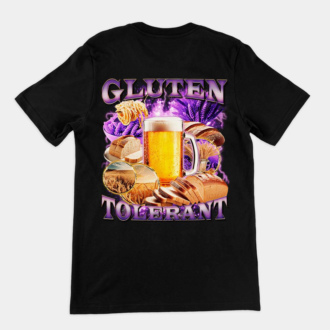 Gluten Tolerant t-shirt (backprint) - Orbital Clothing
