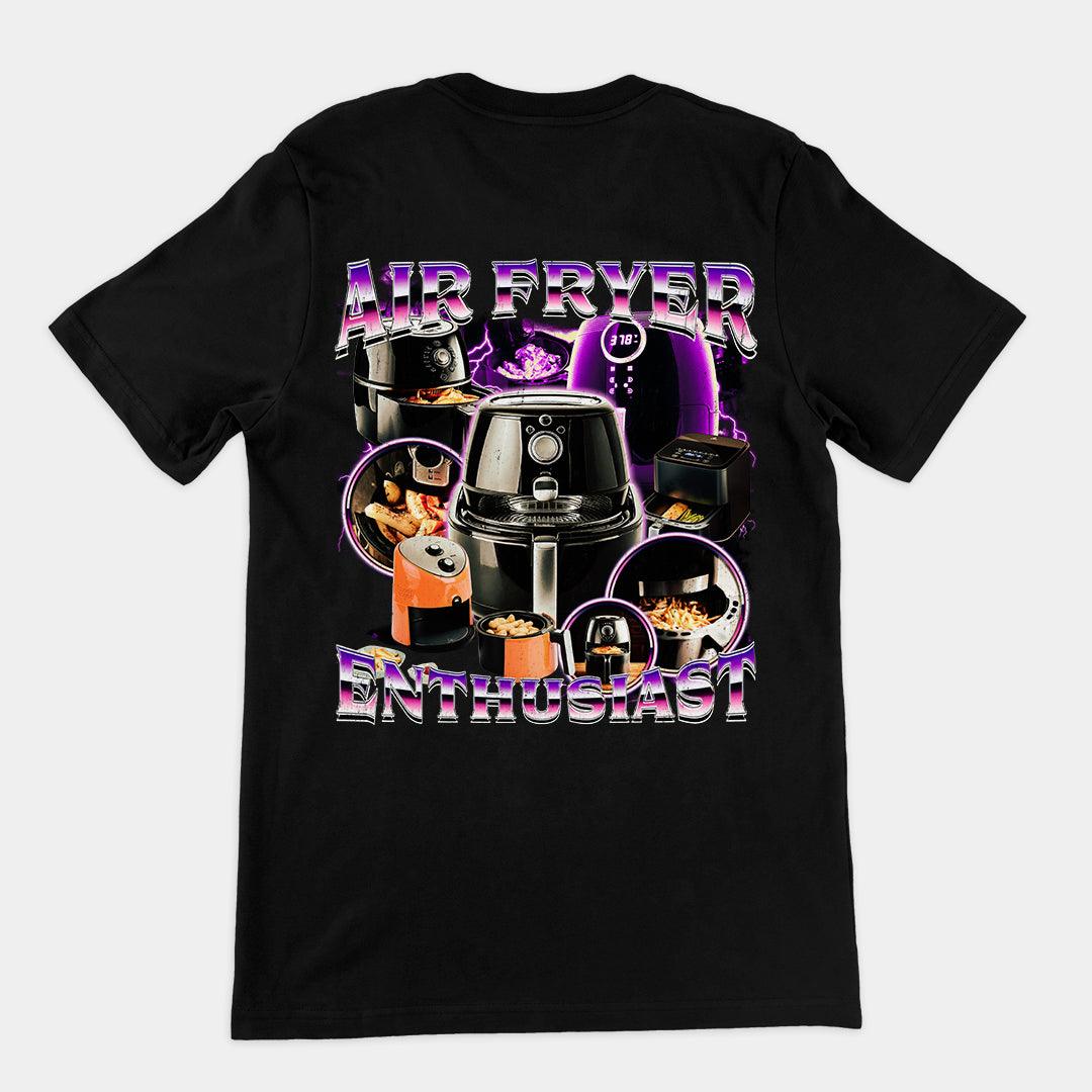 Air Fryer Enthusiast t-shirt (backprint) - Orbital Clothing