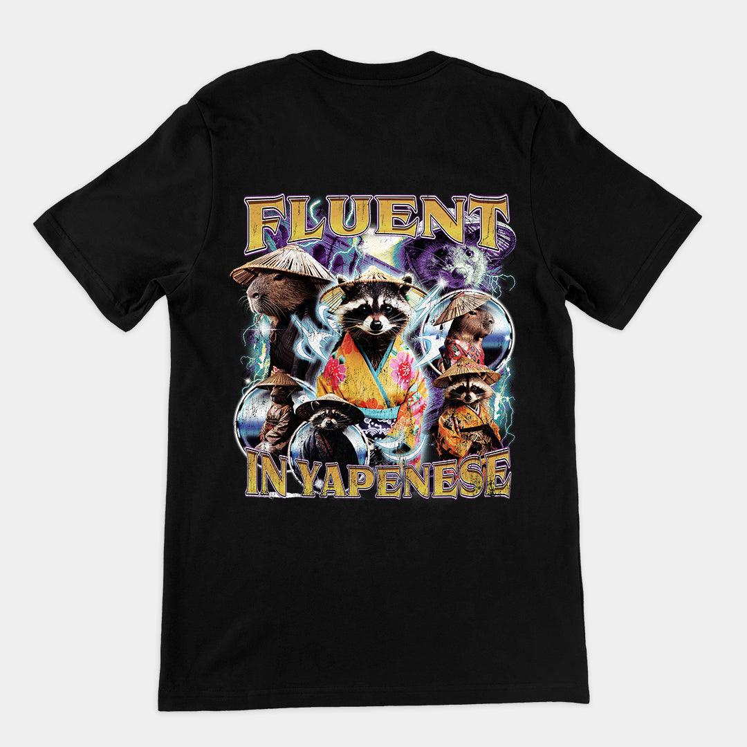 Fluent in Yapenese t-shirt (backprint) - Orbital Clothing