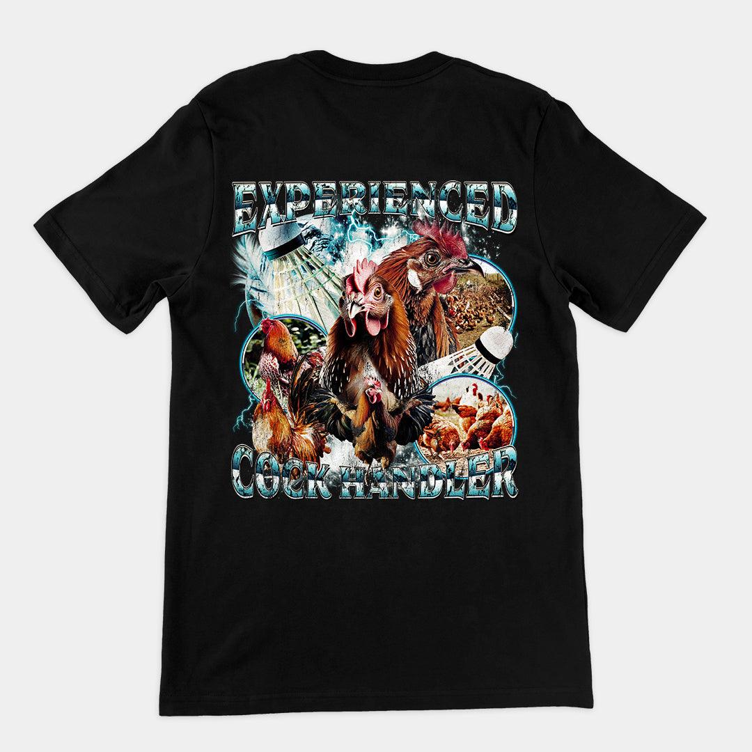 Experienced Cock Handler t-shirt (backprint) - Orbital Clothing