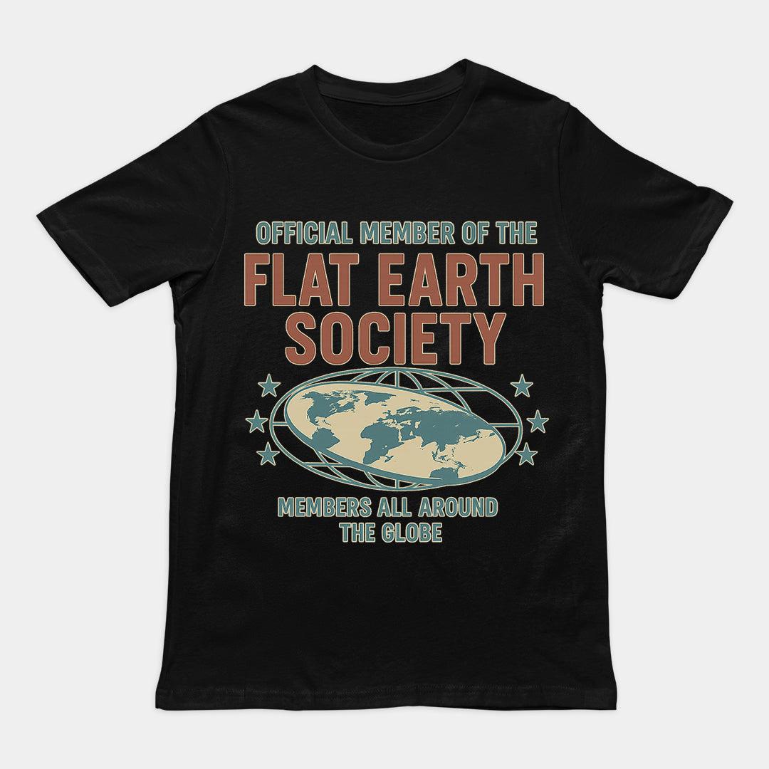 Offcial Member of the Flat Earth Society T-Shirt - Orbital Clothing