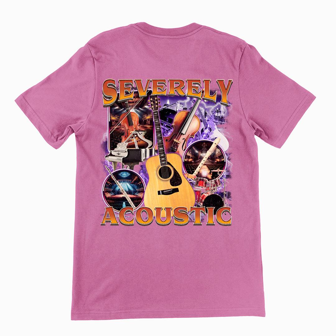 Severely Acoustic t-shirt (backprint) - Orbital Clothing