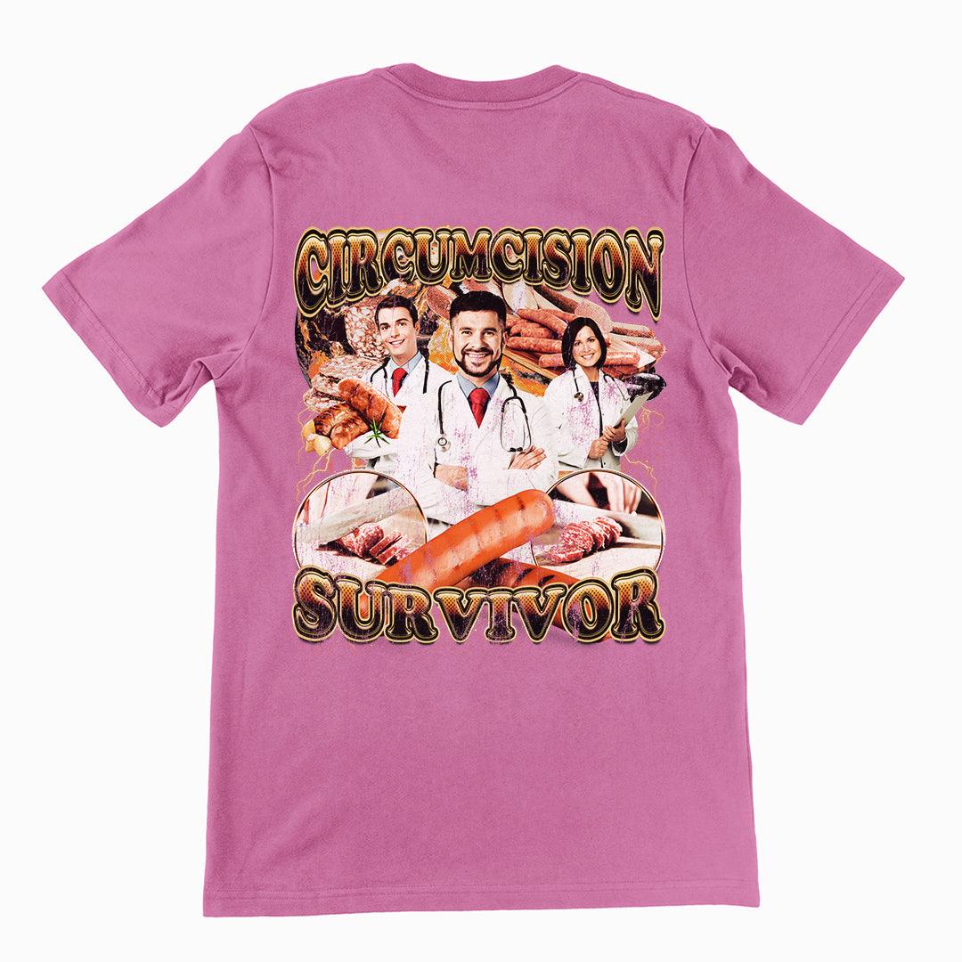 Circumcision Survivor t-shirt (backprint) - Orbital Clothing