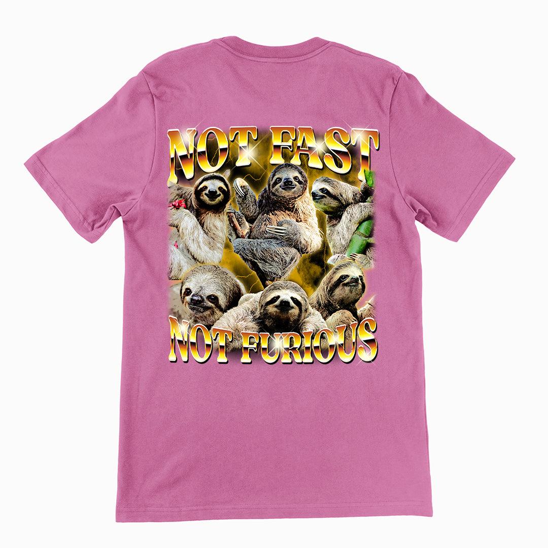 Not Fast Not Furious t-shirt (backprint) - Orbital Clothing
