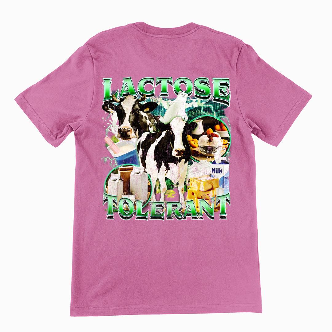 Lactose Tolerant t-shirt (backprint) - Orbital Clothing