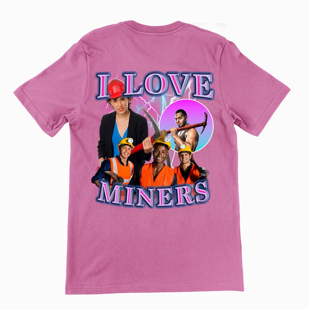 I Love Miners t-shirt (backprint) - Orbital Clothing