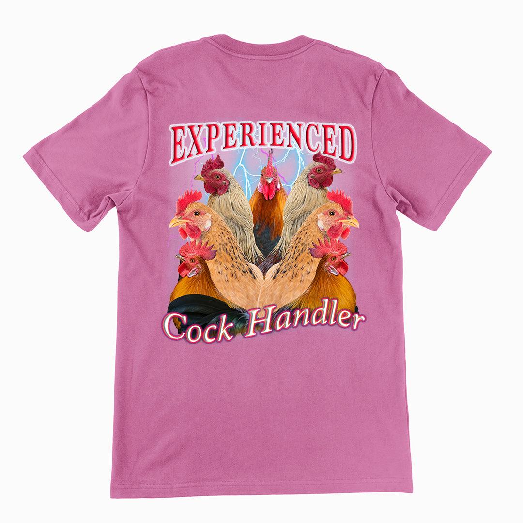 Experienced Cock Handler (OG design) t-shirt (backprint) - Orbital Clothing