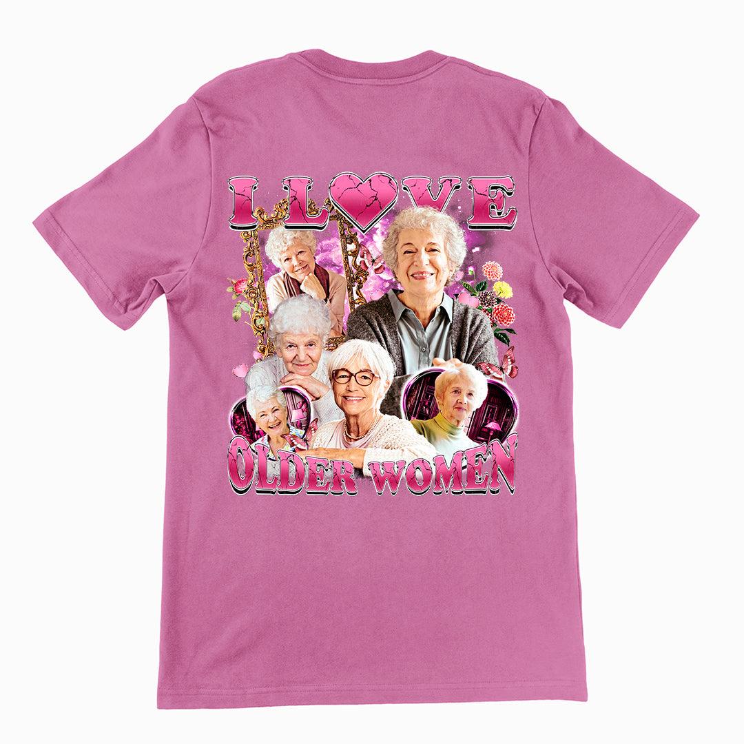I Love Older Women t-shirt (backprint) - Orbital Clothing