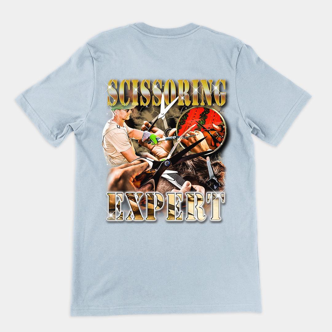 Scissoring Expert t-shirt (backprint) - Orbital Clothing