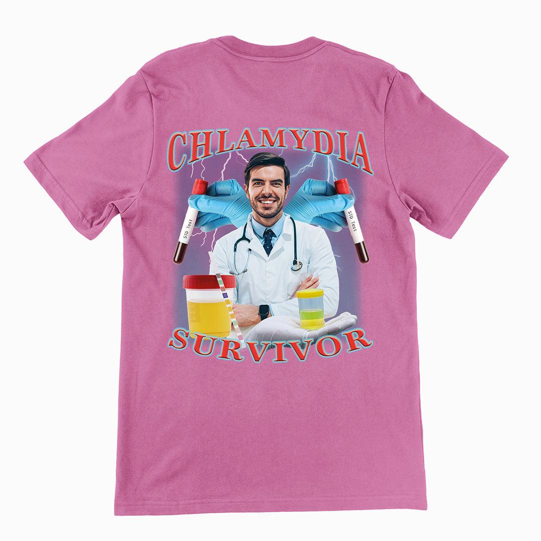 Chlamydia Survivor t-shirt (backprint) - Orbital Clothing