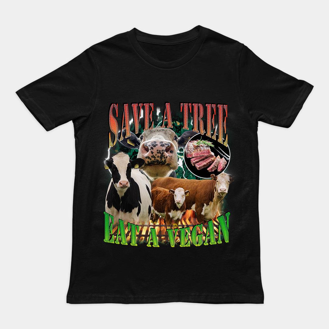 Save a Tree Eat a Vegan t-shirt - Orbital Clothing