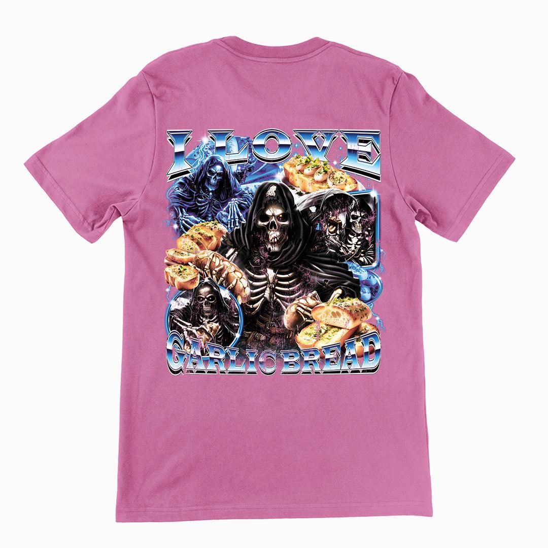 I Love Garlic Bread t-shirt (backprint) - Orbital Clothing