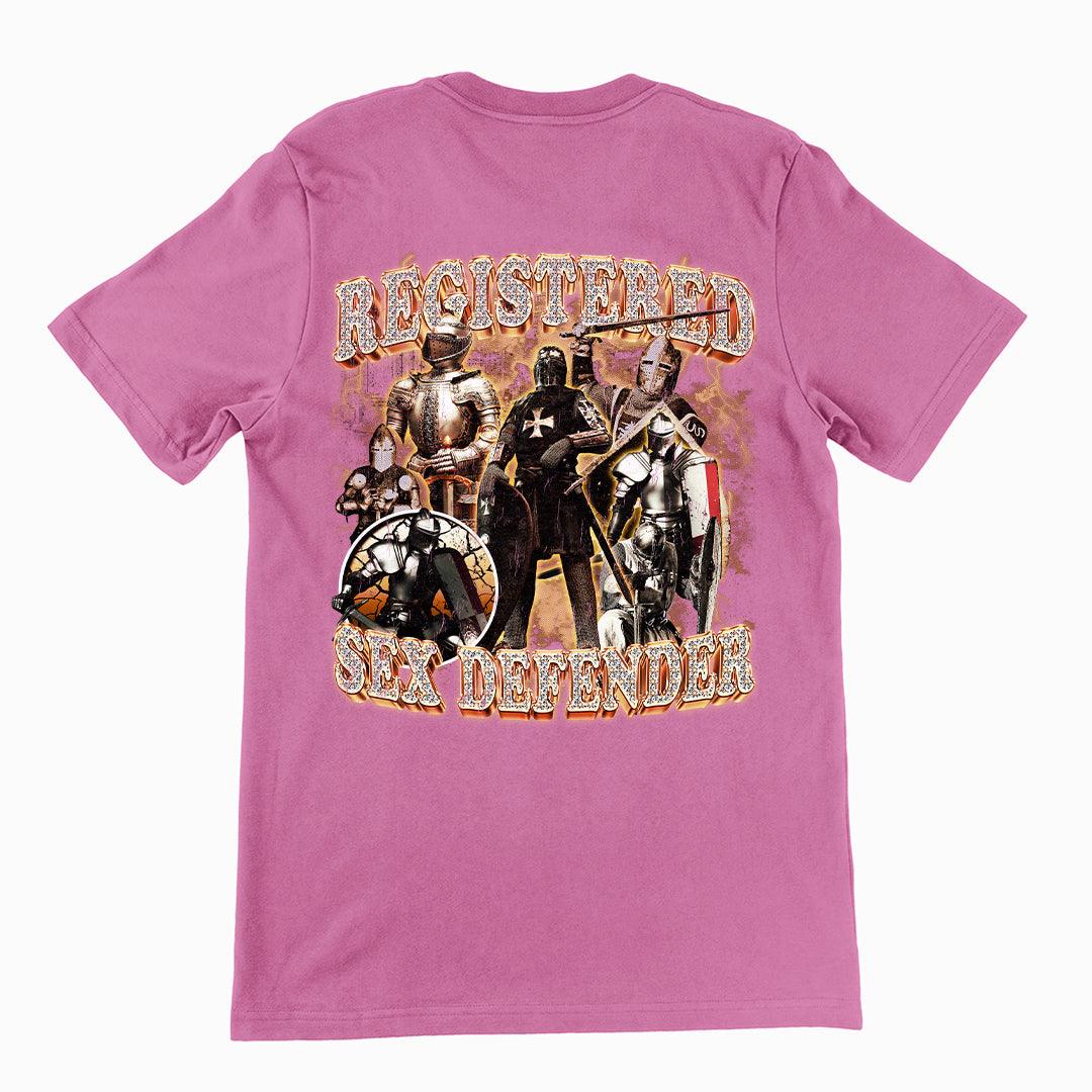 Registered Sex Defender t-shirt (backprint) - Orbital Clothing