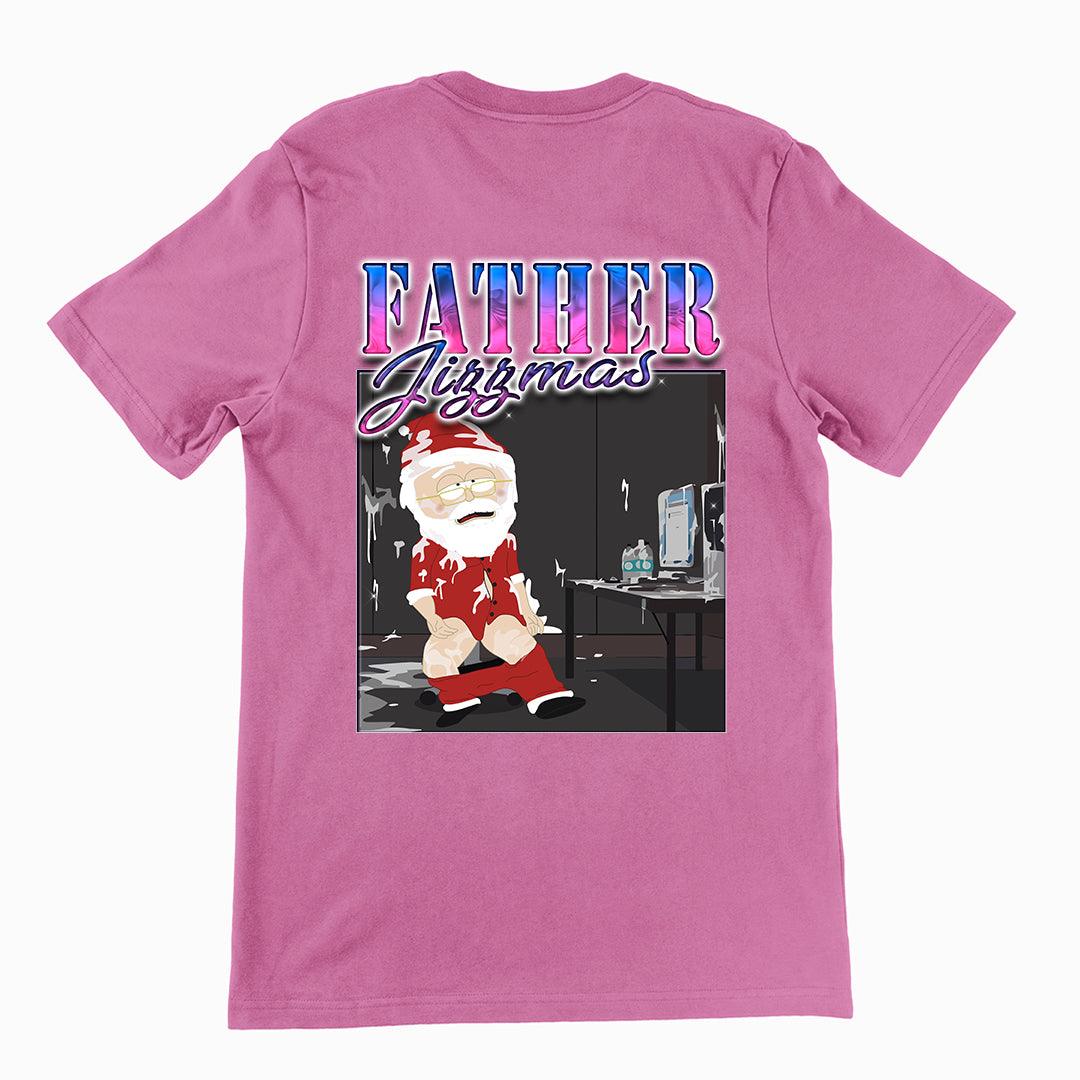 Father Jizzmas t-shirt (backprint) - Orbital Clothing