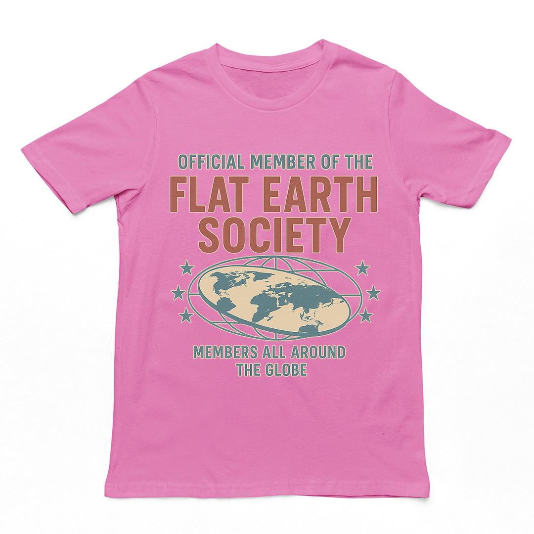 Offcial Member of the Flat Earth Society T-Shirt - Orbital Clothing