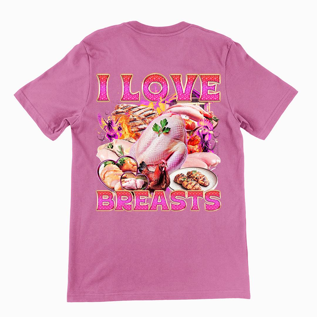 I Love Breasts T-Shirt (backprint) - Orbital Clothing