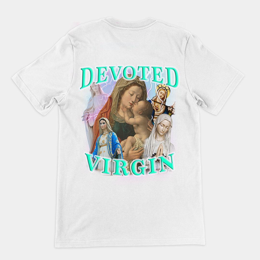 Devoted Virgin t-shirt (backprint) - Orbital Clothing