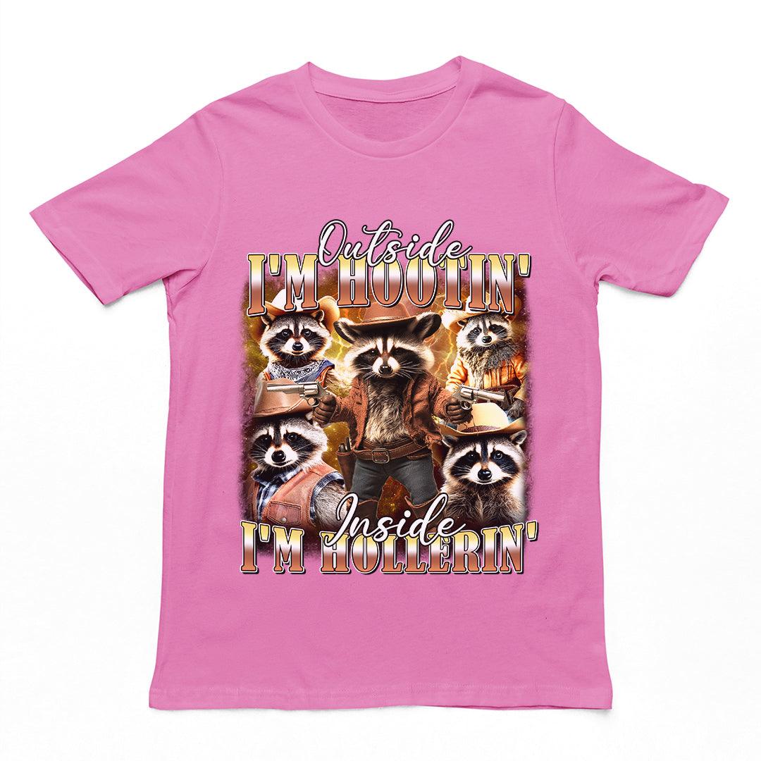 Outside I'm Hootin' Inside I'm Hollerin T-Shirt - Orbital Clothing