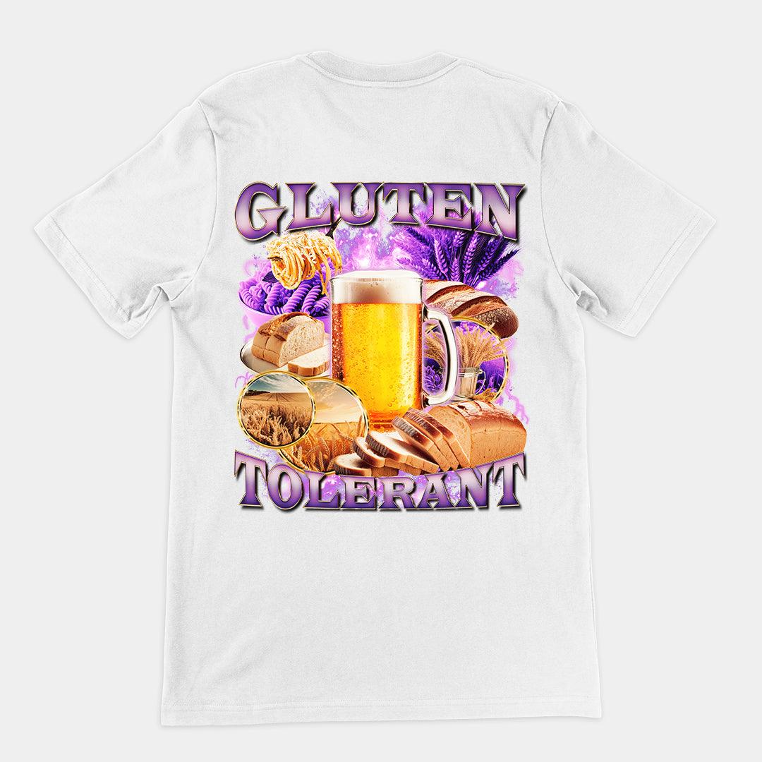 Gluten Tolerant t-shirt (backprint) - Orbital Clothing