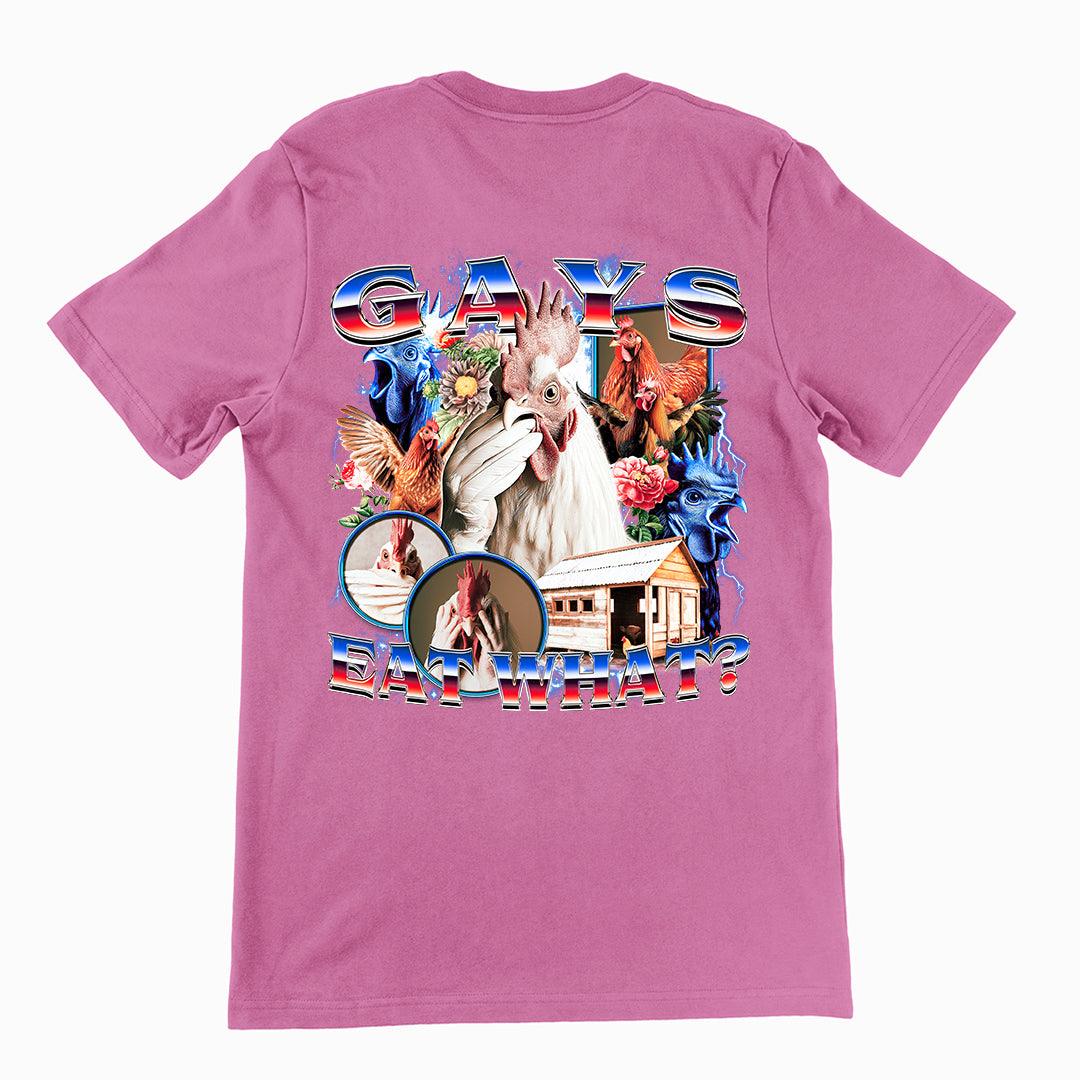 Gays Eat What t-shirt (backprint) - Orbital Clothing