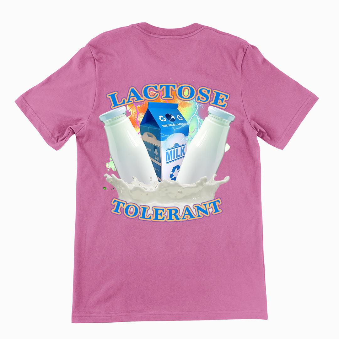 Lactose Tolerant (OG design) t-shirt (backprint) - Orbital Clothing