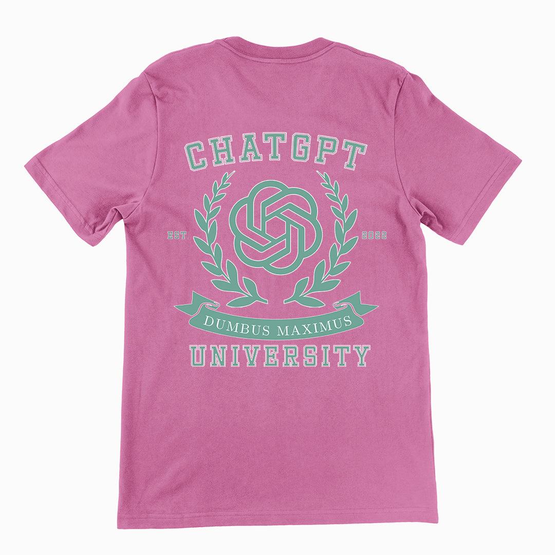 Chat GPT University t-shirt (backprint) - Orbital Clothing