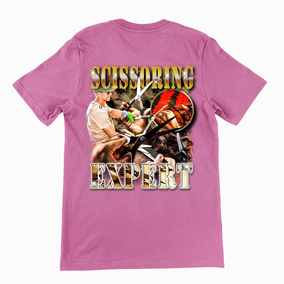 Scissoring Expert t-shirt (backprint) - Orbital Clothing
