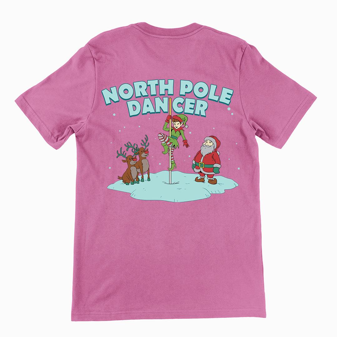 North Pole Dancer t-shirt (backprint) - Orbital Clothing