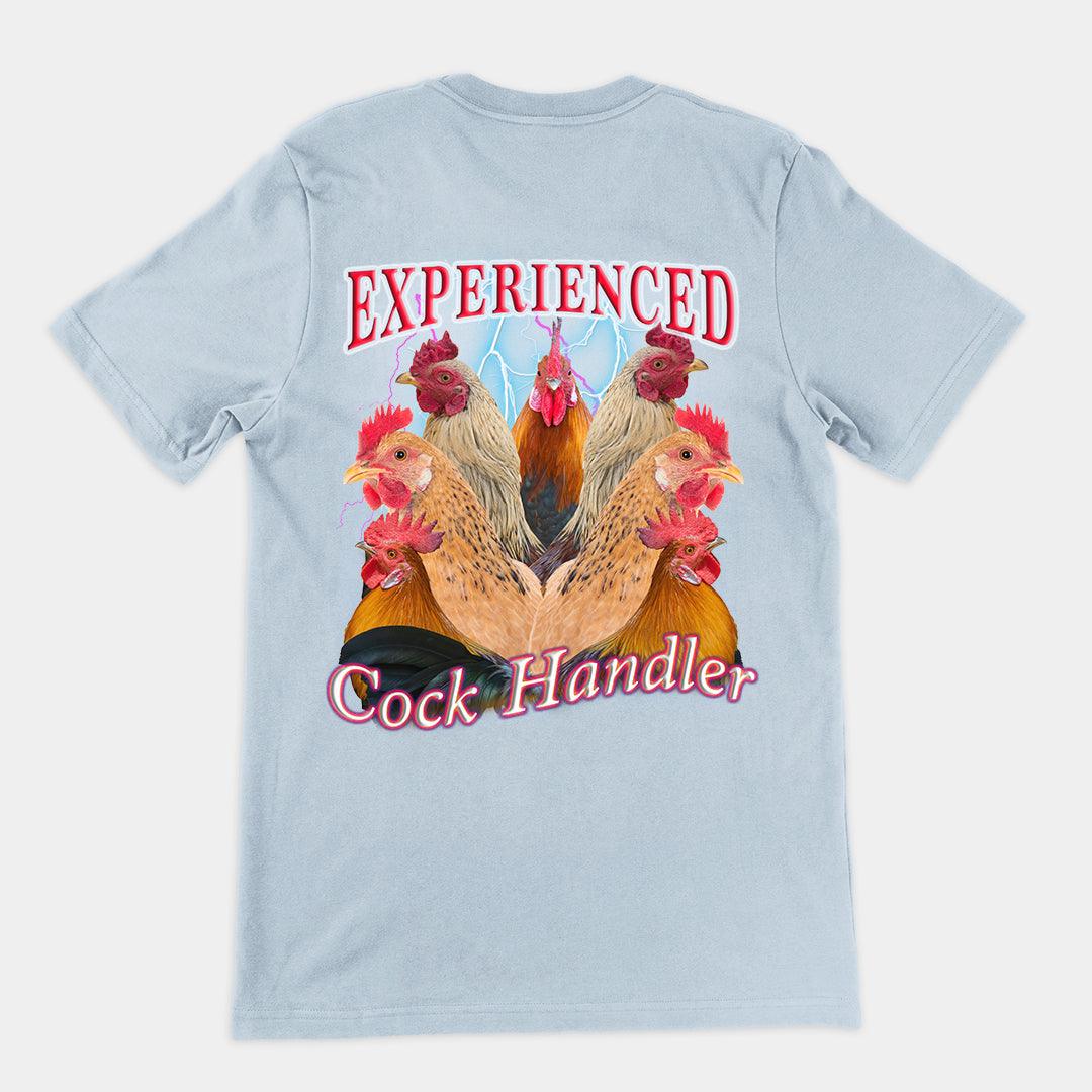 Experienced Cock Handler (OG design) t-shirt (backprint) - Orbital Clothing