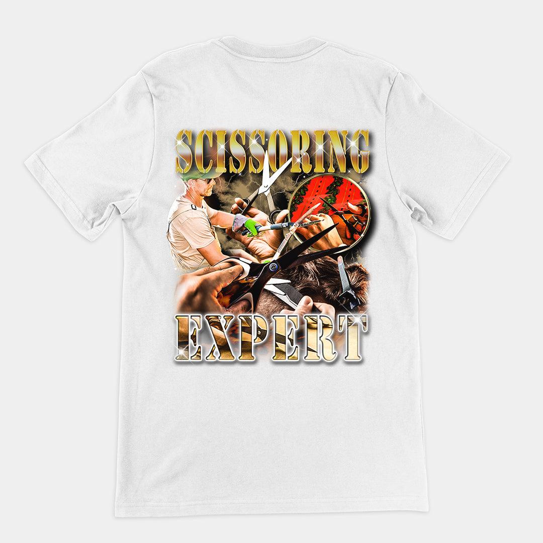 Scissoring Expert t-shirt (backprint) - Orbital Clothing