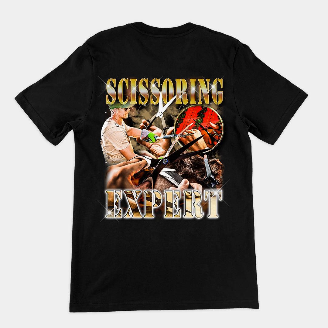 Scissoring Expert t-shirt (backprint) - Orbital Clothing