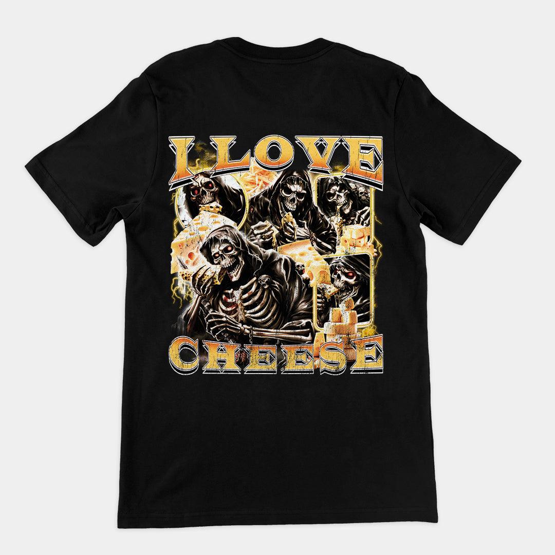 I love Cheese t-shirt (backprint) - Orbital Clothing