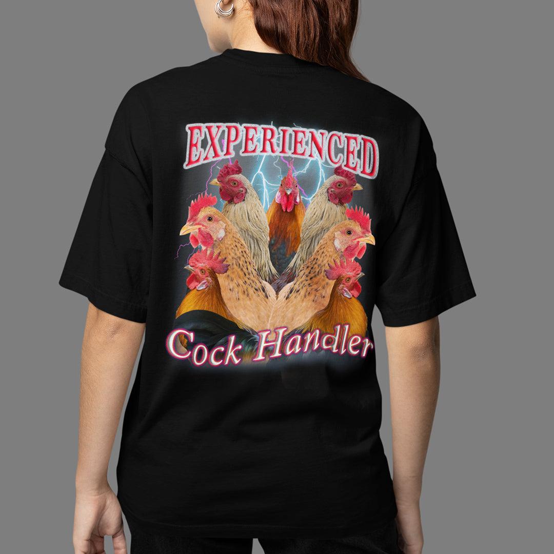 Experienced Cock Handler (OG design) t-shirt (backprint) - Orbital Clothing