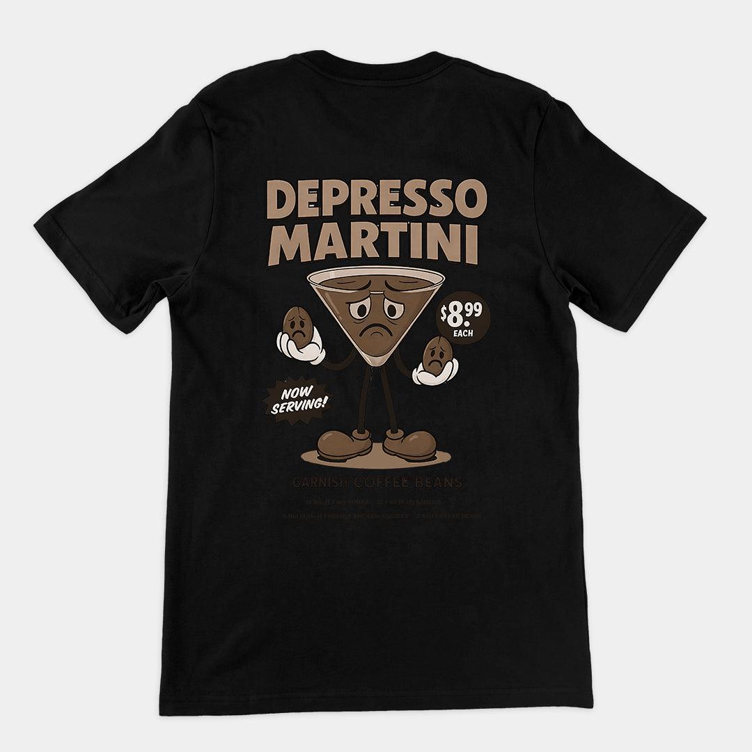 Depresso Martini T-Shirt (backprint) - Orbital Clothing