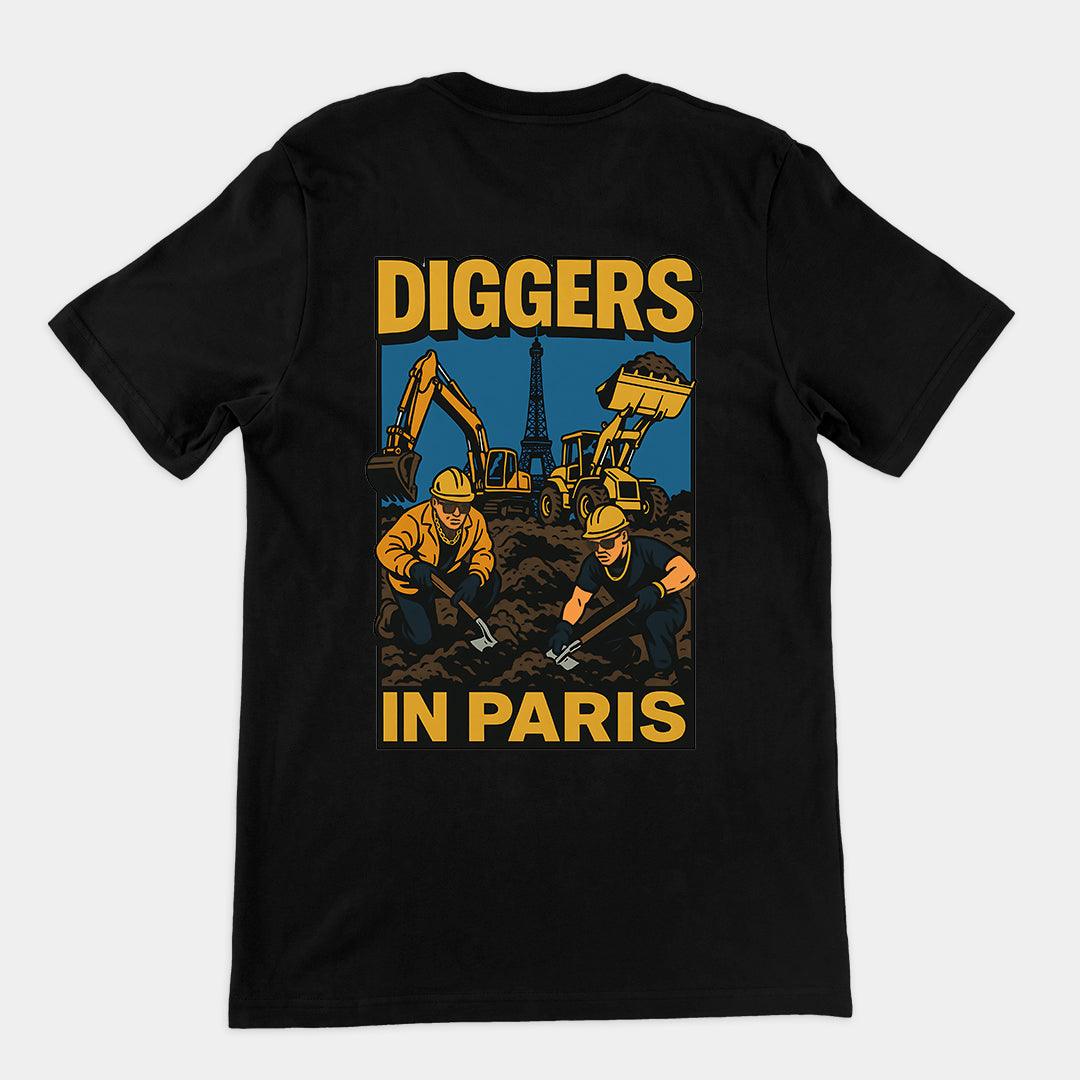 Diggers in Paris T-Shirt (backprint) - Orbital Clothing