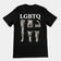 LGBTQ (legs glutes biceps tricpes quads) T-Shirt (backprint)