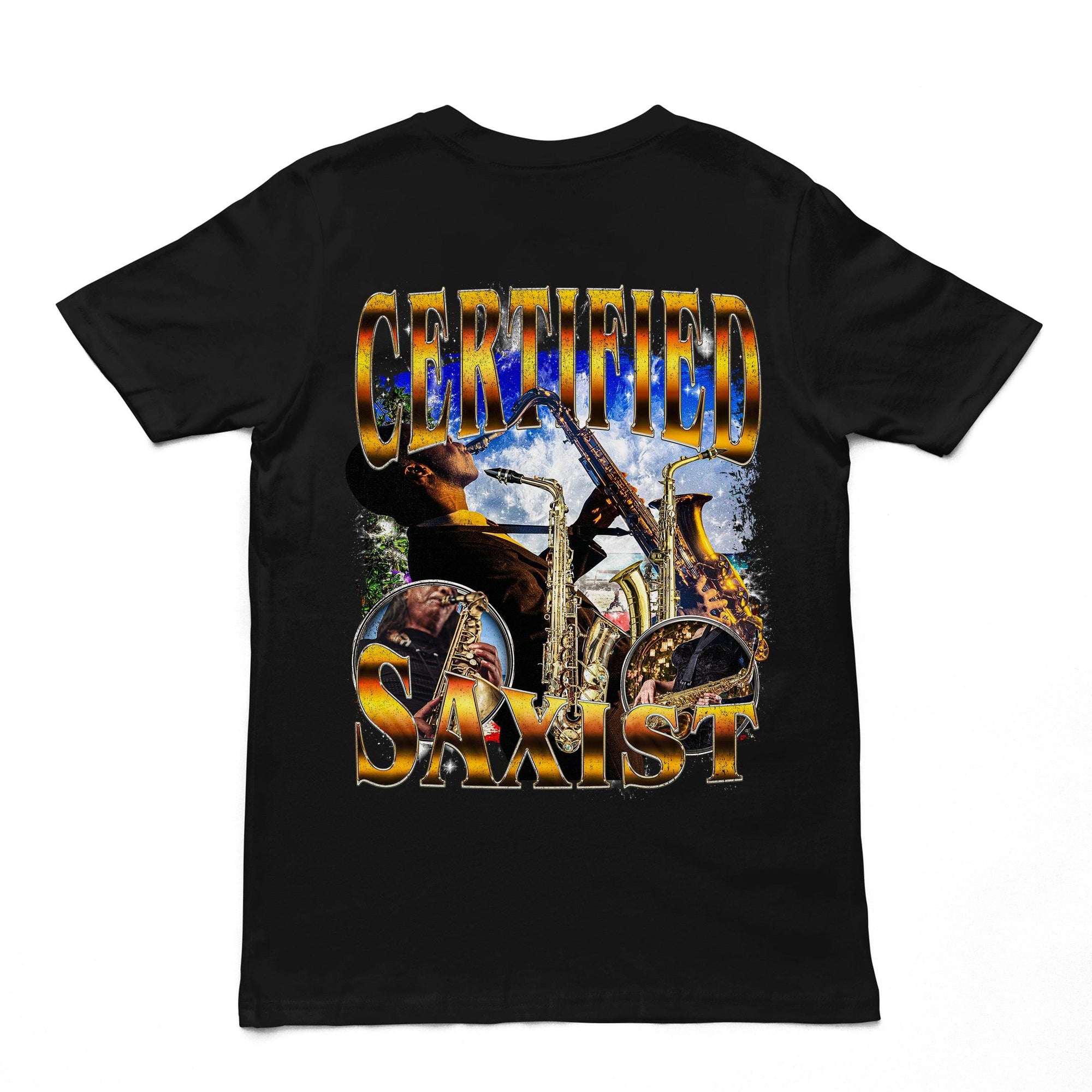 Certified Saxist T-Shirt (backprint) - Orbital Clothing