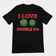 I love Double D's (Dungeon and Dragons) T-Shirt (backprint)
